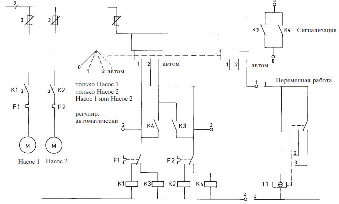 Параллельная работа насосных головок. Схема подключения